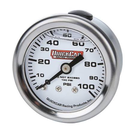 0-100 PSI Liquid Filled 1.5" Gauge