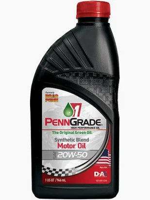20w50 PennGrade 1 Synthetic Blend High Performance Motor Oil